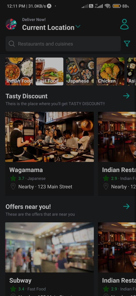 Deliveroo (React Native)