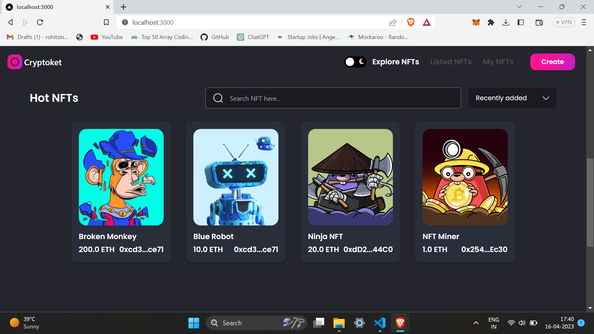 NFT Marketplace (Web3)